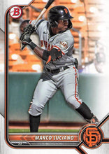 Load image into Gallery viewer, 2022 Bowman Draft Marco Luciano BD-129 San Francisco Giants
