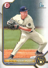 Load image into Gallery viewer, 2022 Bowman Draft Robert Moore FBC 1st Bowman BD-131 Milwaukee Brewers
