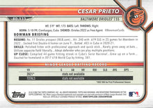Load image into Gallery viewer, 2022 Bowman Draft Cesar Prieto BD-133 Baltimore Orioles
