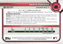 Load image into Gallery viewer, 2022 Bowman Draft Kenya Huggins FBC 1st Bowman BD-140 Cincinnati Reds
