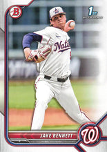 Load image into Gallery viewer, 2022 Bowman Draft Jake Bennett FBC 1st Bowman BD-141 Washington Nationals
