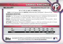 Load image into Gallery viewer, 2022 Bowman Draft Gabriel Rincones FBC 1st Bowman BD-142 Philadelphia Phillies
