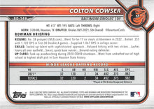 Load image into Gallery viewer, 2022 Bowman Draft Colton Cowser BD-149 Baltimore Orioles
