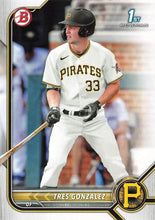 Load image into Gallery viewer, 2022 Bowman Draft Tres Gonzalez FBC 1st Bowman BD-157 Pittsburgh Pirates
