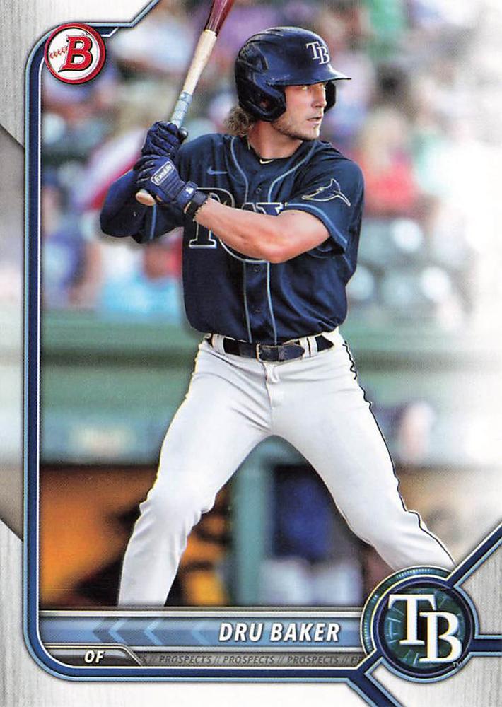 2022 Bowman Draft Dru Baker BD-158 Tampa Bay Rays