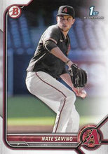 Load image into Gallery viewer, 2022 Bowman Draft Nate Savino FBC 1st Bowman BD-163 Arizona Diamondbacks
