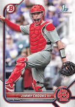 Load image into Gallery viewer, 2022 Bowman Draft Jimmy Crooks III FBC 1st Bowman BD-178 St. Louis Cardinals
