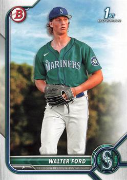 2022 Bowman Draft Walter Ford FBC 1st Bowman BD-187 Seattle Mariners