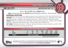 Load image into Gallery viewer, 2022 Bowman Draft Cutter Coffey FBC 1st Bowman BD-200 Boston Red Sox
