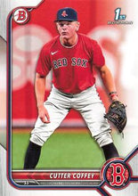 Load image into Gallery viewer, 2022 Bowman Draft Cutter Coffey FBC 1st Bowman BD-200 Boston Red Sox
