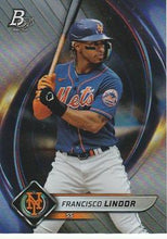 Load image into Gallery viewer, 2022 Bowman Platinum Base Francisco Lindor #9 New York Mets

