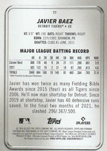 Load image into Gallery viewer, 2022 Bowman Platinum Base Javier Baez #77 Detroit Tigers
