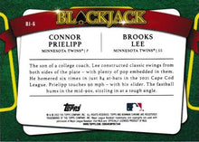 Load image into Gallery viewer, 2022 Bowman Draft Blackjack Connor Prielipp / Brooks Lee BJ-6 Minnesota Twins
