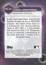 将图片加载到图库查看器，2022 Bowman Platinum Precious Elements Pete Crow-Armstrong PE-26 Chicago Cubs
