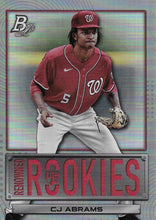 Load image into Gallery viewer, 2022 Bowman Platinum Renowned Rookies CJ Abrams RC #RR-19 Washington Nationals
