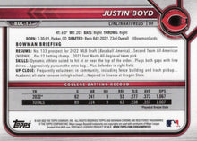 Load image into Gallery viewer, 2022 Bowman Chrome Refractor Justin Boyd BDC-13 Cincinnati Reds
