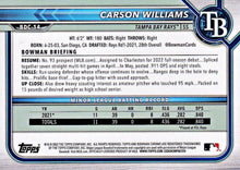 Load image into Gallery viewer, 2022 Bowman Chrome Refractor Carson Williams BDC-14 Tampa Bay Rays
