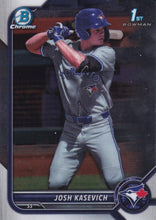 Load image into Gallery viewer, 2022 Bowman Chrome Refractor Josh Kasevich BDC-45 Toronto Blue Jays
