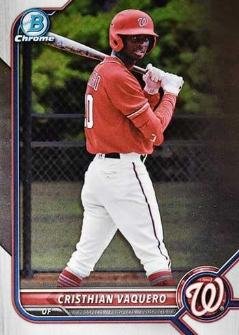 2022 Bowman Chrome Refractor Cristhian Vaquero BDC-64 Washington Nationals