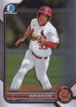 Load image into Gallery viewer, 2022 Bowman Chrome Refractor Won-Bin Cho BDC-65 St. Louis Cardinals
