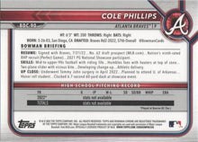 Load image into Gallery viewer, 2022 Bowman Chrome Refractor Cole Phillips BDC-90 Atlanta Braves
