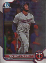 Load image into Gallery viewer, 2022 Bowman Chrome Refractor Emmanuel Rodriguez BDC-93 Minnesota Twins
