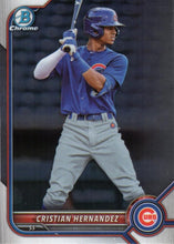 Load image into Gallery viewer, 2022 Bowman Chrome Refractor Cristian Hernandez BDC-111 Chicago Cubs
