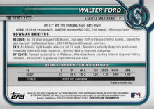 Load image into Gallery viewer, 2022 Bowman Chrome Refractor Walter Ford BDC-187 Seattle Mariners
