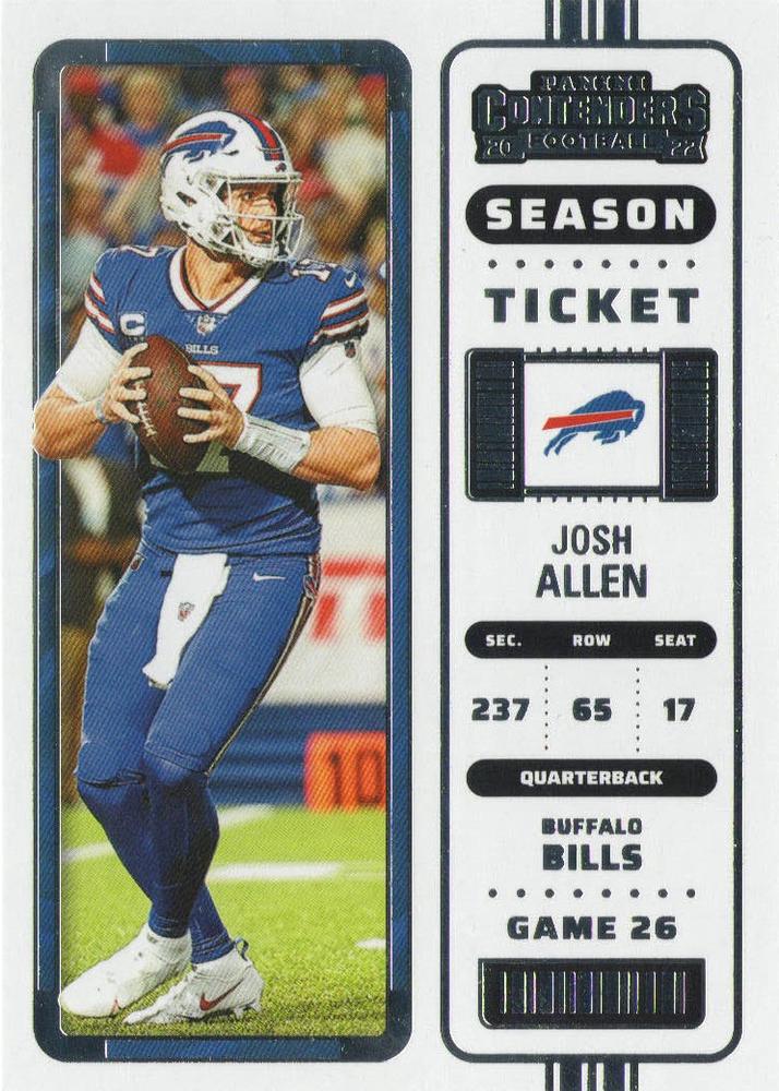 2022 Panini Contenders Season Ticket Josh Allen # 11 Buffalo Bills