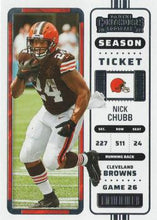 Load image into Gallery viewer, 2022 Panini Contenders Season Ticket Nick Chubb # 24 Cleveland Browns
