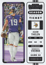Load image into Gallery viewer, 2022 Panini Contenders Season Ticket Adam Thielen # 57 Minnesota Vikings
