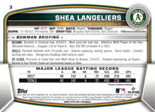 Load image into Gallery viewer, 2023 Bowman Shea Langeliers RC #3 Oakland Athletics
