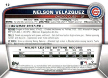 Load image into Gallery viewer, 2023 Bowman Nelson Velazquez RC #12 Chicago Cubs
