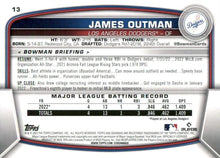 Load image into Gallery viewer, 2023 Bowman James Outman RC #13 Los Angeles Dodgers
