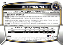 Load image into Gallery viewer, 2023 Bowman Christian Yelich #23 Milwaukee Brewers
