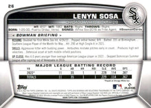 Load image into Gallery viewer, 2023 Bowman Lenyn Sosa RC #26 Chicago White Sox
