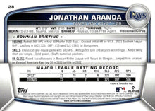 Load image into Gallery viewer, 2023 Bowman Jonathan Aranda RC #28 Tampa Bay Rays
