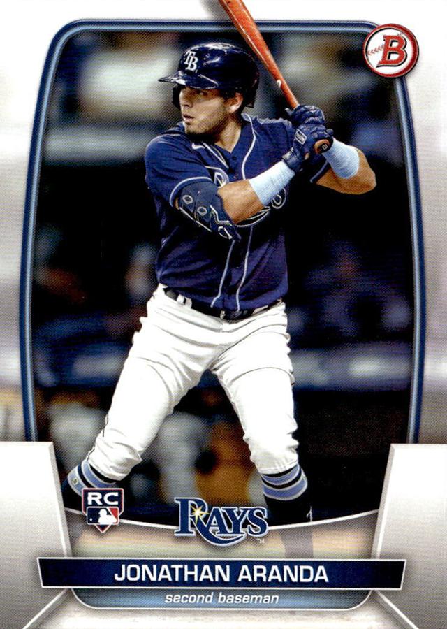 2023 Bowman Jonathan Aranda RC #28 Tampa Bay Rays