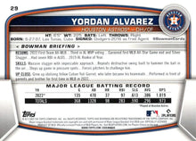 Load image into Gallery viewer, 2023 Bowman Yordan Alvarez #29 Houston Astros
