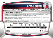Load image into Gallery viewer, 2023 Bowman Livan Soto RC #46 Angels
