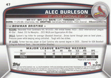 Load image into Gallery viewer, 2023 Bowman Alec Burleson RC #47 St. Louis Cardinals
