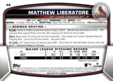 Load image into Gallery viewer, 2023 Bowman Matthew Liberatore RC #48 St. Louis Cardinals
