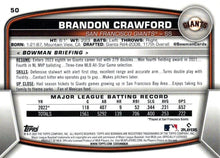 Load image into Gallery viewer, 2023 Bowman Brandon Crawford #50 San Francisco Giants
