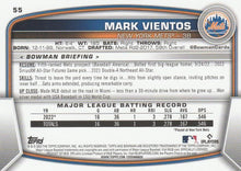 Load image into Gallery viewer, 2023 Bowman Mark Vientos RC #55 New York Mets
