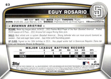 Load image into Gallery viewer, 2023 Bowman Eguy Rosario RC #63 San Diego Padres
