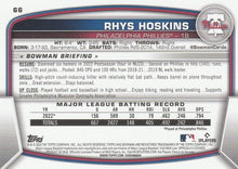 Load image into Gallery viewer, 2023 Bowman Rhys Hoskins #66 Philadelphia Phillies

