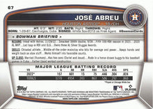 Load image into Gallery viewer, 2023 Bowman José Abreu #67 Houston Astros
