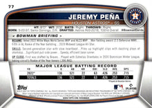 Load image into Gallery viewer, 2023 Bowman Jeremy Peña #77 Houston Astros
