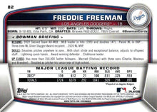 Load image into Gallery viewer, 2023 Bowman Freddie Freeman #82 Los Angeles Dodgers
