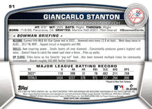 Load image into Gallery viewer, 2023 Bowman Giancarlo Stanton #91 New York Yankees
